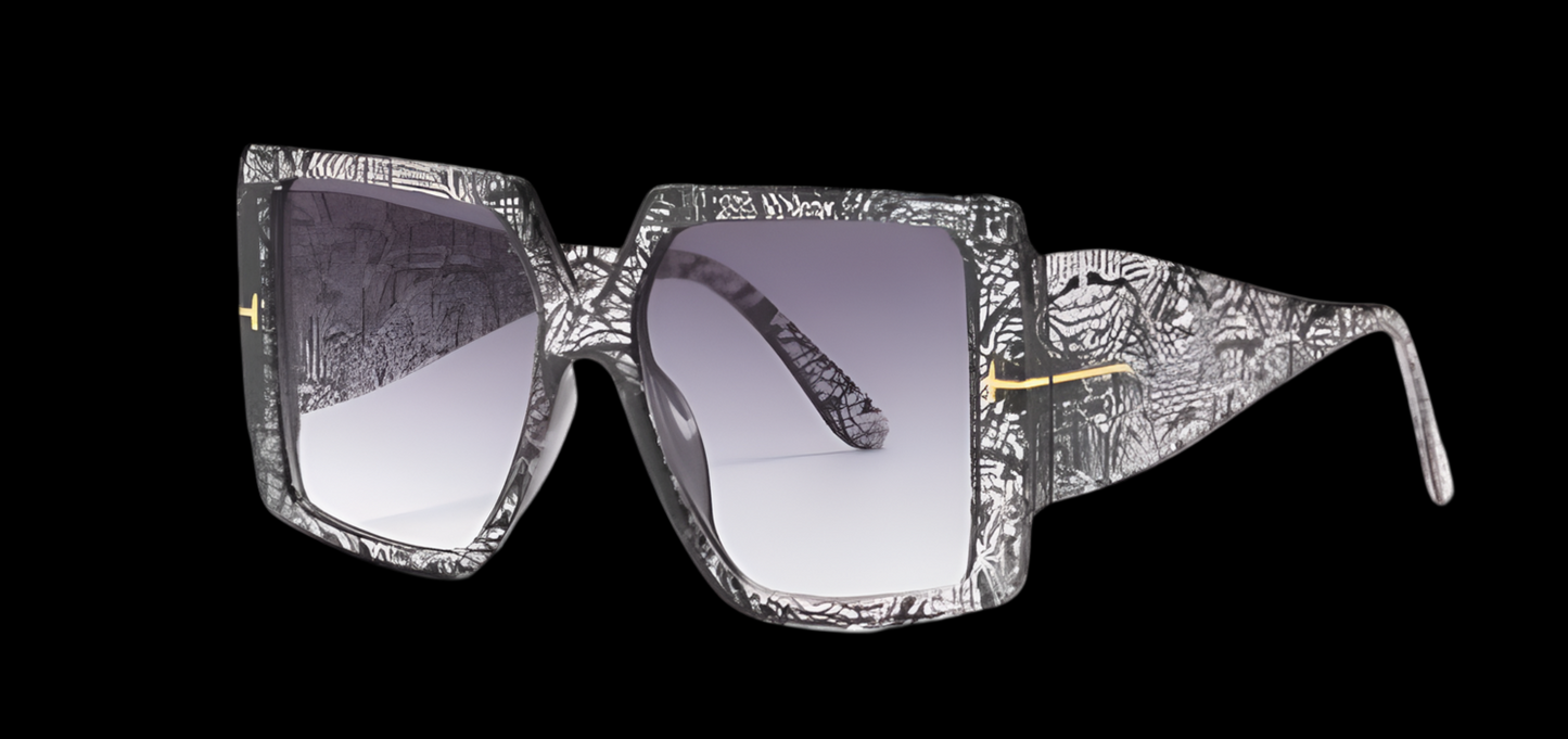 Oversized Pattern Sunglasses