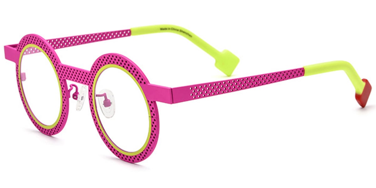 KellyEyewear Pink and Green Poke dots kids
