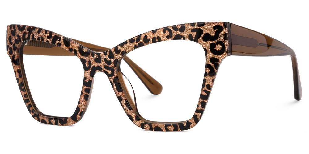 Kelly Eyewear Cat eye Leopard acetate