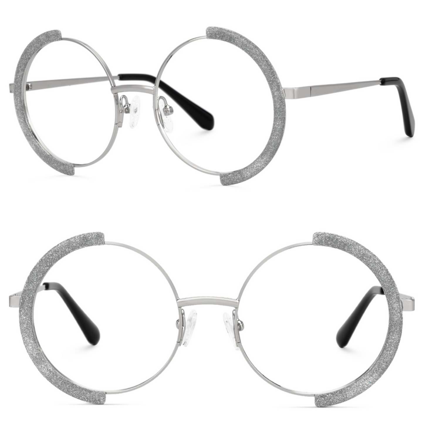Kelly Eyewear Round Silver metal Glasses