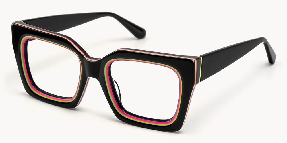 Kelly Eyewear Pink Yellow Black frame