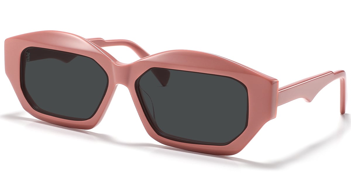 Acetate Rectangle Geometric Sunglasses
