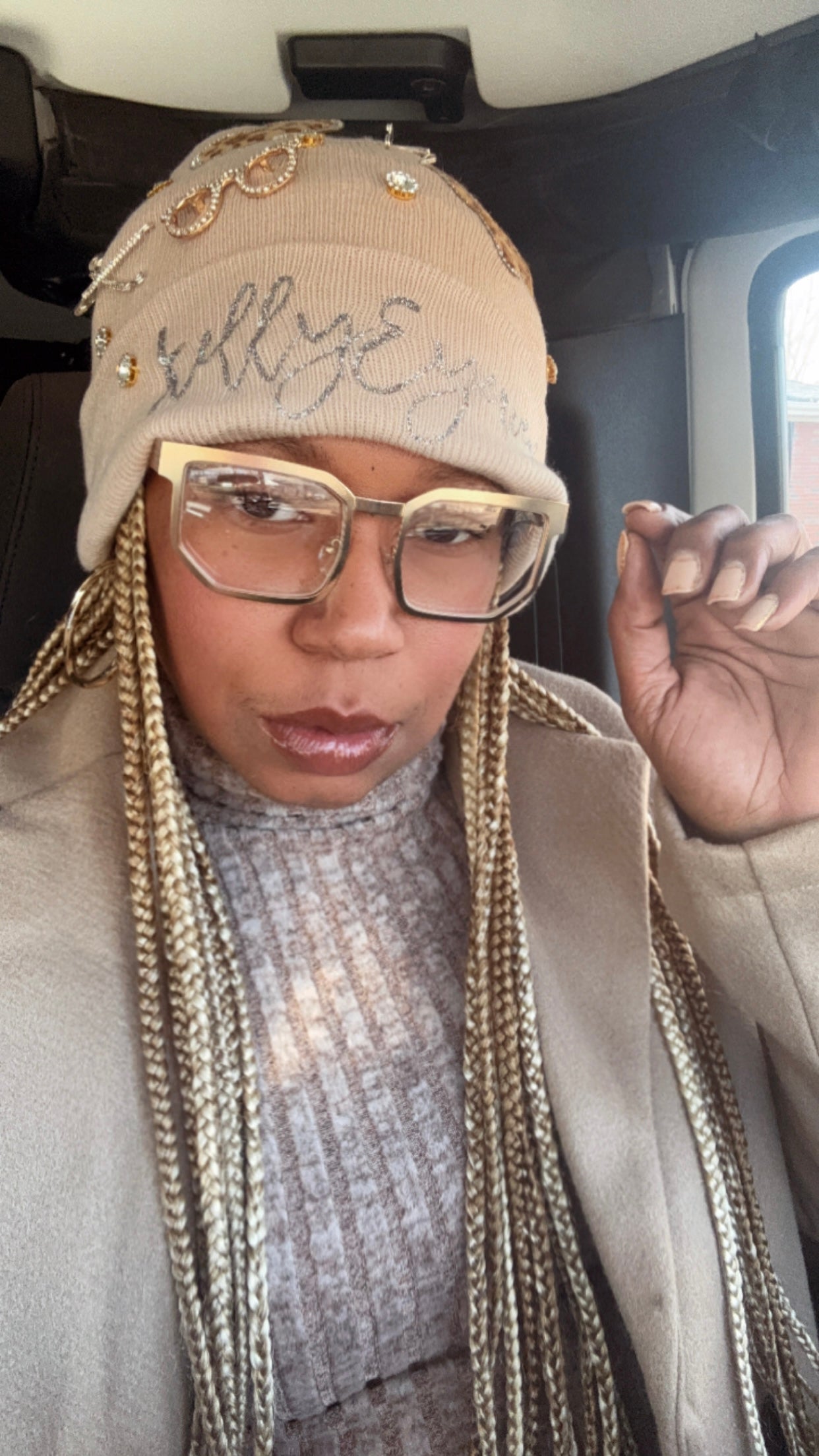 Kelly Eyewear Gold Rectangle Metal Frames