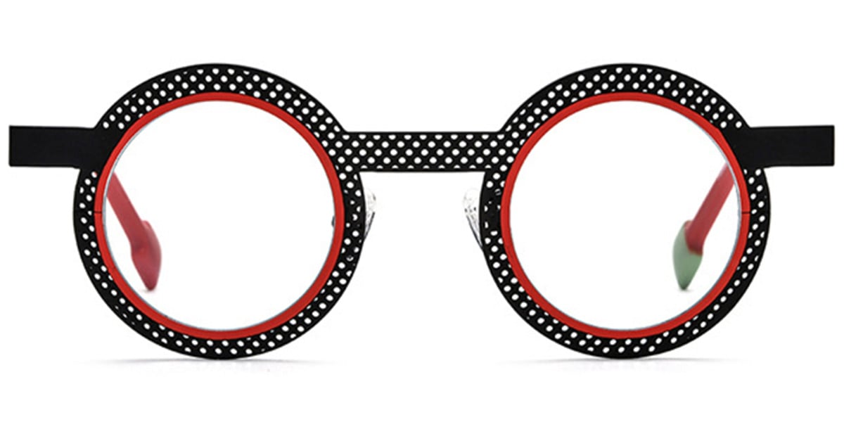 KellyEyewear kids Red and Black poke dots.