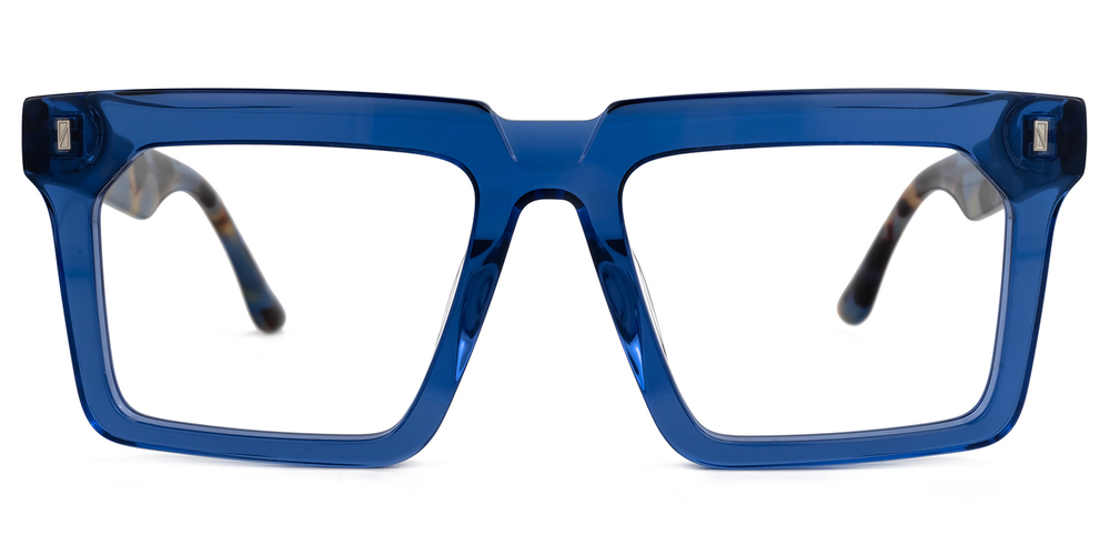 Kelly Eyewear Rectangle Blue acetate Glasses Men