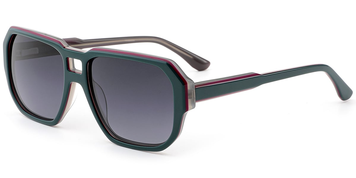 Kelly Eyewear Green red trim sunglasses
