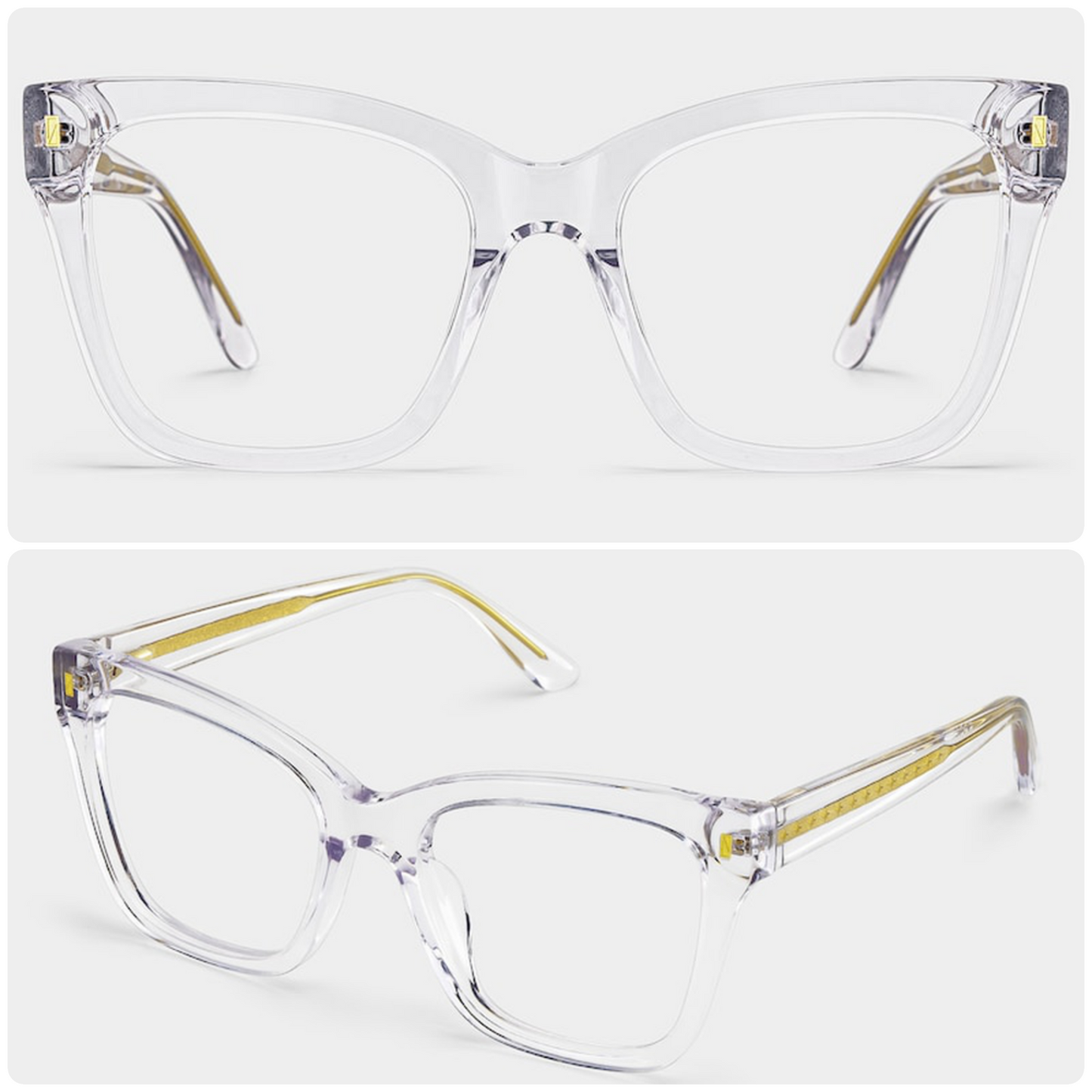 Kelly Eyewear Clear and Gold Arms