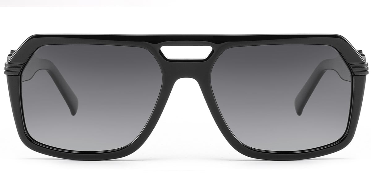 Black Dark Grey Polarized Sunglasses