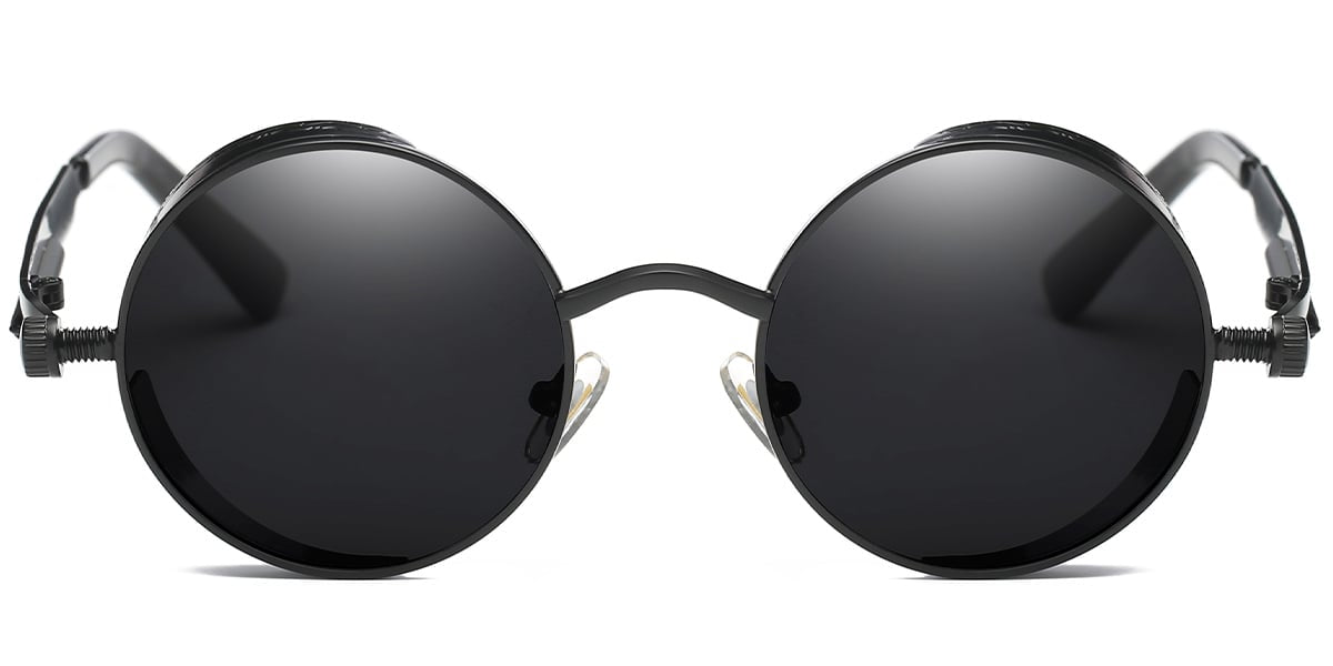 Circle Black Dark Grey Sunglasses Men Kollection