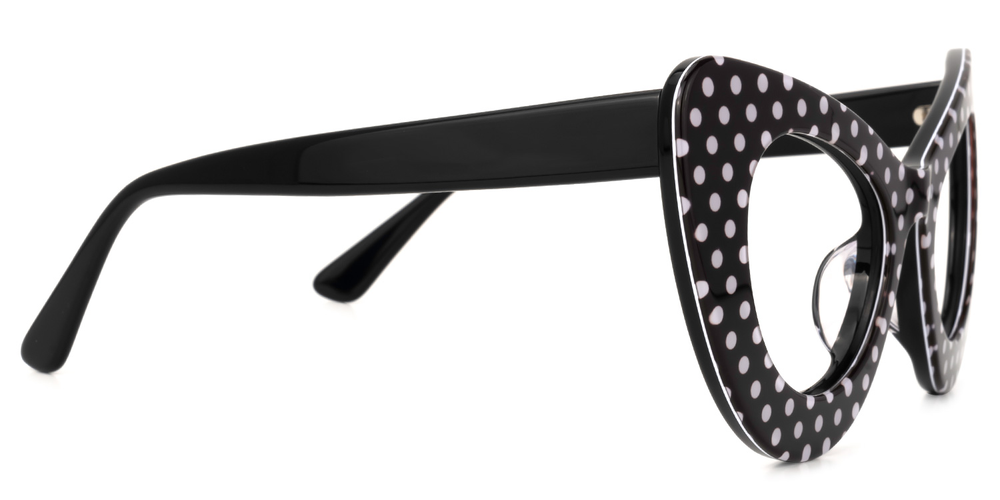 Kelly Eyewear Brown/White Polka Dots