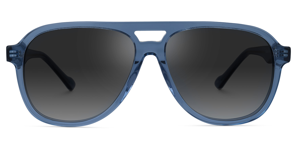 Blue Aviator Sunglasses Plastic Frames Men Kollection