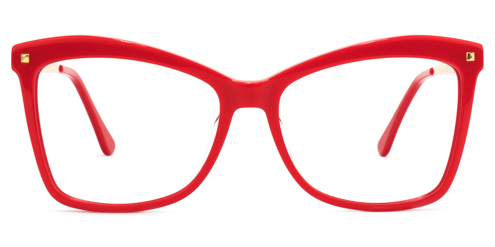 Kelly Eyewear Cat-eye Red Glasses for