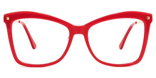 Kelly Eyewear Cat-eye Red Glasses for