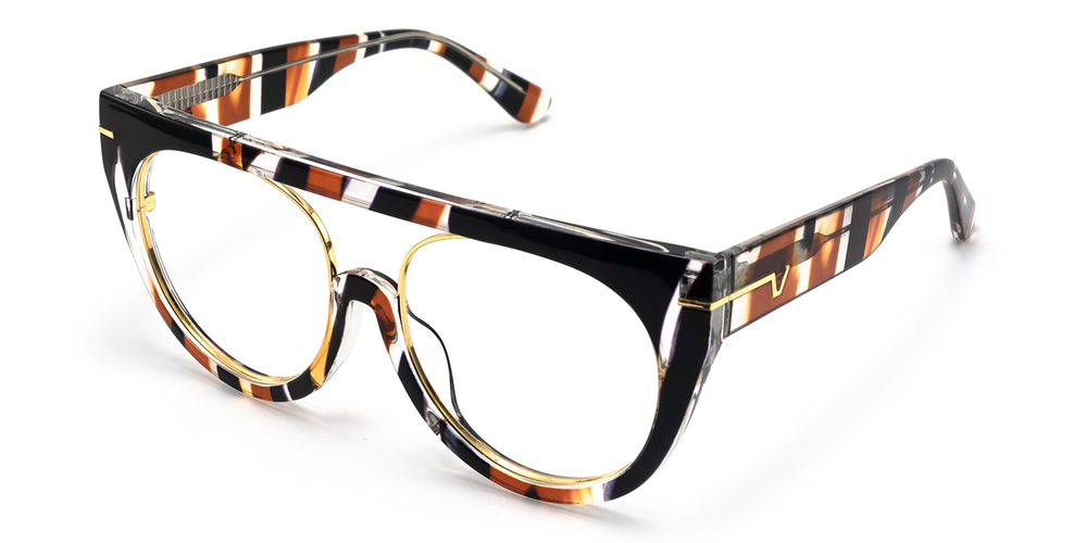 Kelly Eyewear acetate orange and black