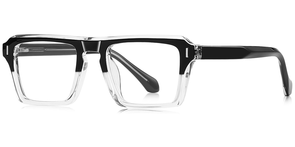 KellyEyewear men Half Black and Clear