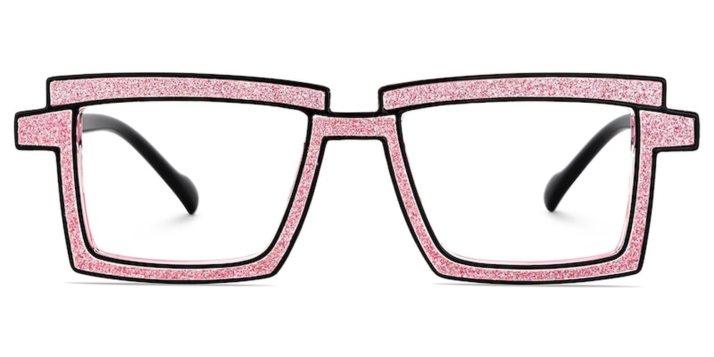 Kelly Eyewear   Rectangle Pink plastic Glasses