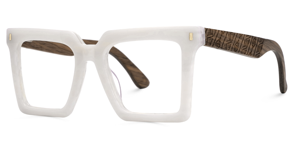 Kelly Eyewear Square White mixed  Men