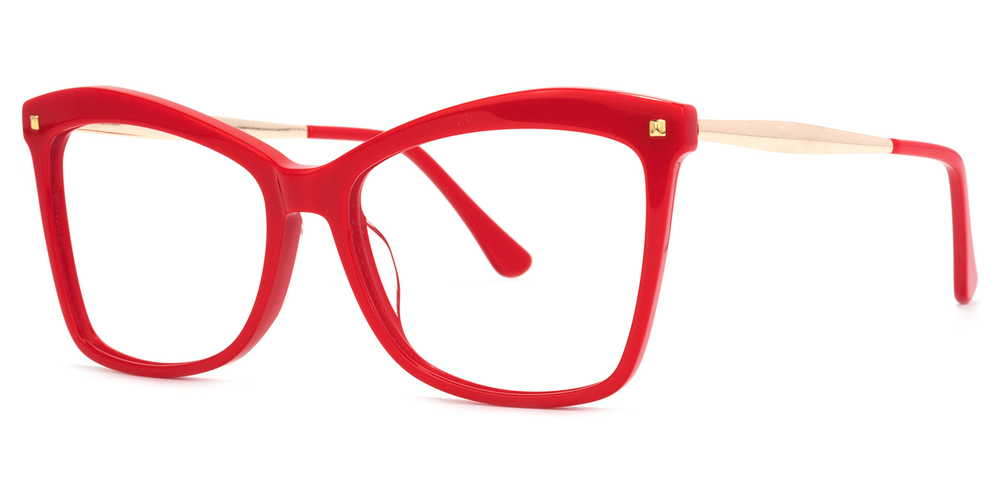 Kelly Eyewear Cat-eye Red Glasses for