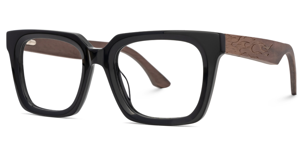 Kelly Eyewear Men Square Black mixed