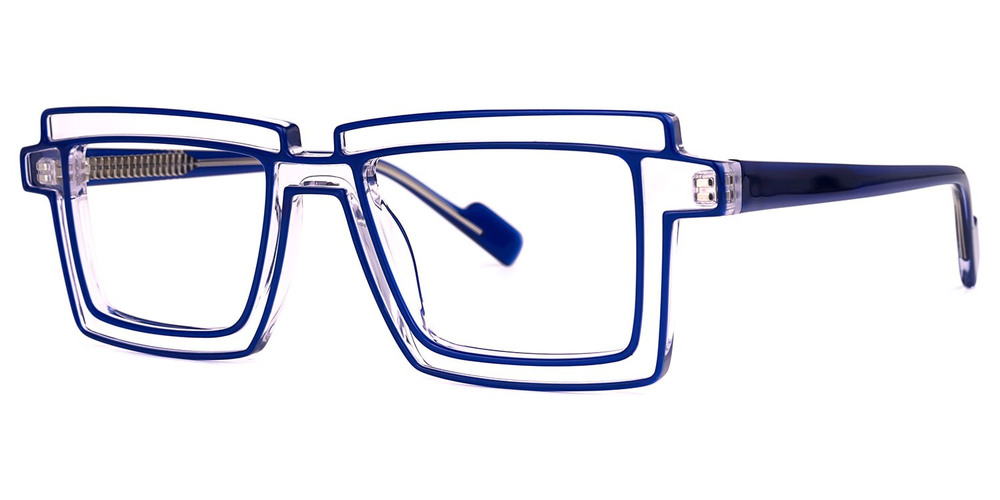 Kelly Eyewear Blue Outline Clear Frames