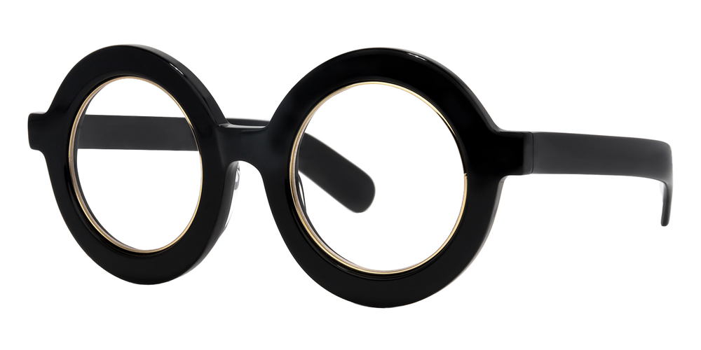 Kelly Eyewear Round Black Eyeglasses