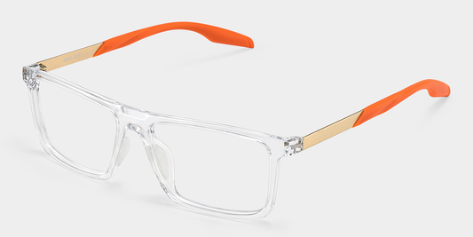 Kelly Eyewear Orange and Clear  men