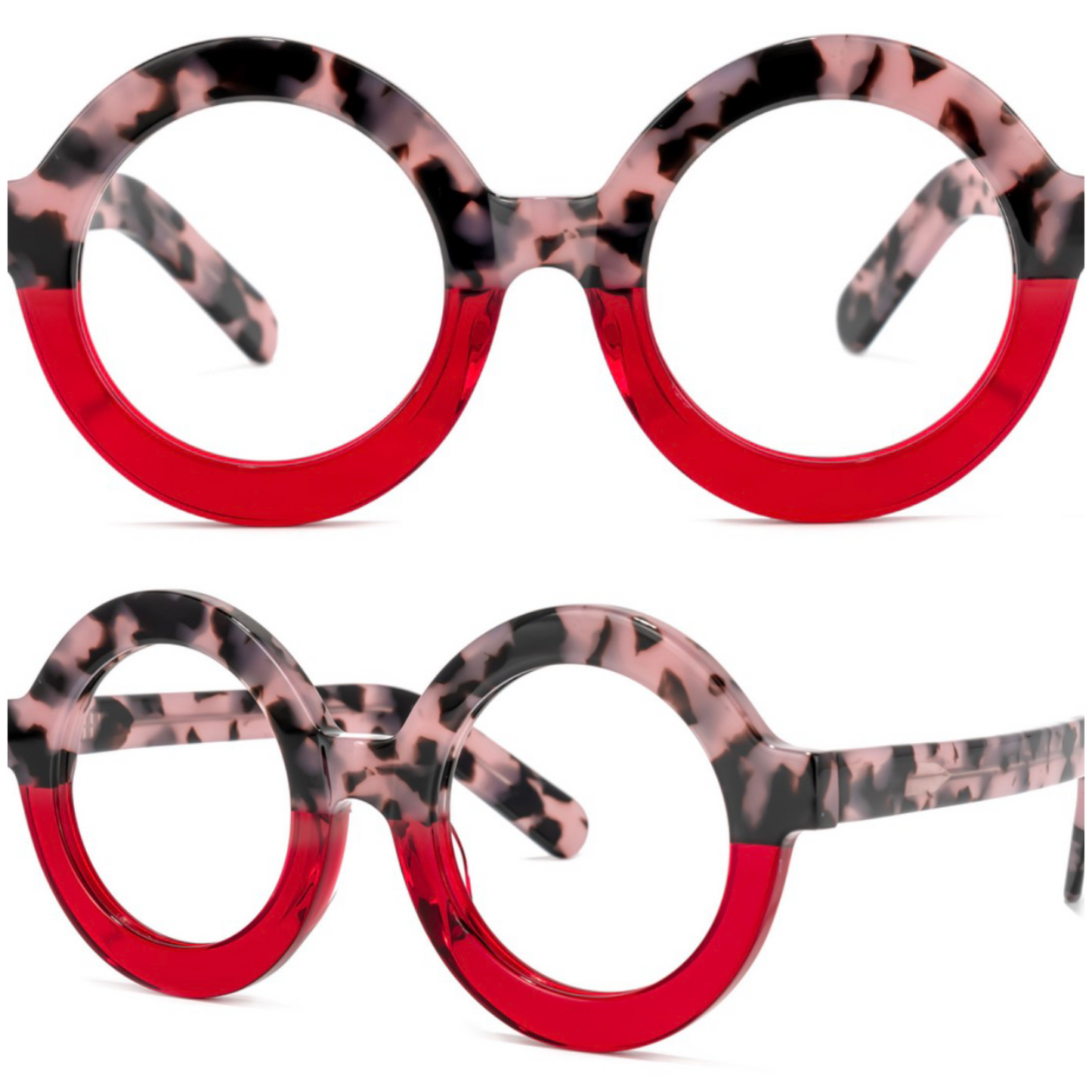 Kelly Eyewear Red and Pink Tortoiseshell