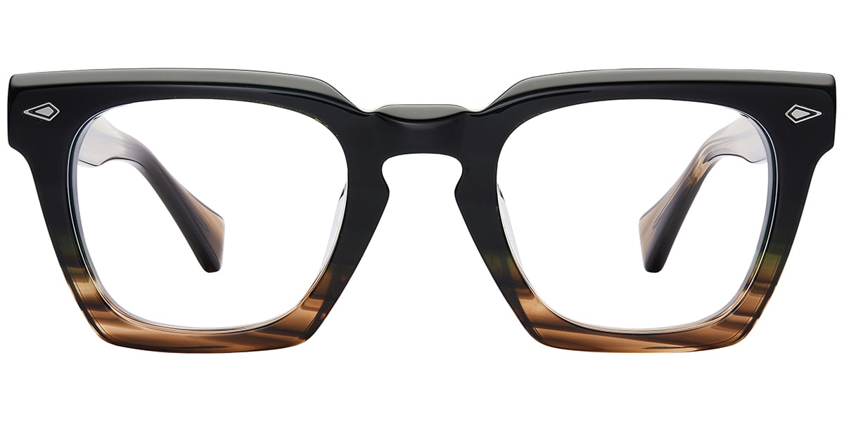 Cat-eye glasses with a tortoiseshell frame on a white background
