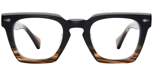 Cat-eye glasses with a tortoiseshell frame on a white background