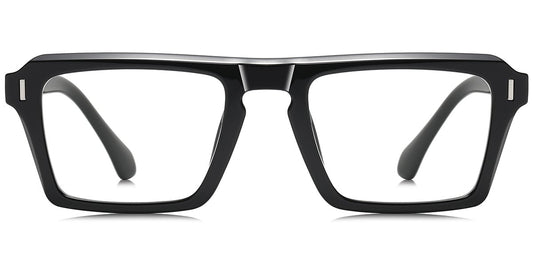 KellyEyewear Black Rectangle  men