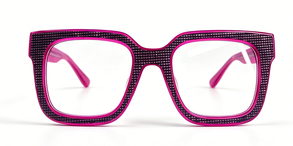 Kelly Eyewear Square Rose Red acetate Glasses