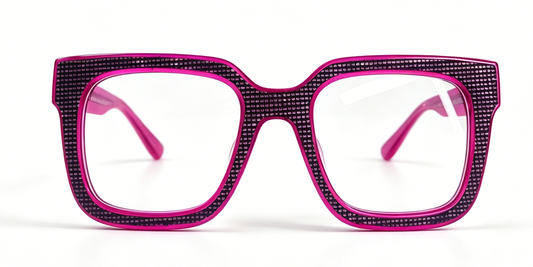 Kelly Eyewear Square Rose Red acetate Glasses