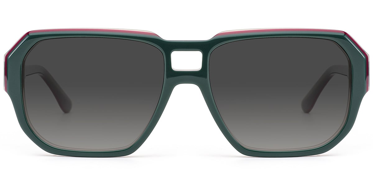 Kelly Eyewear Green red trim sunglasses