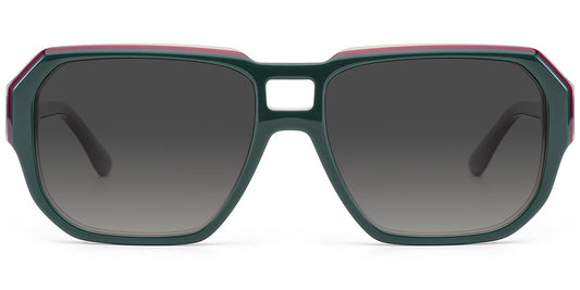 Kelly Eyewear Green red trim sunglasses