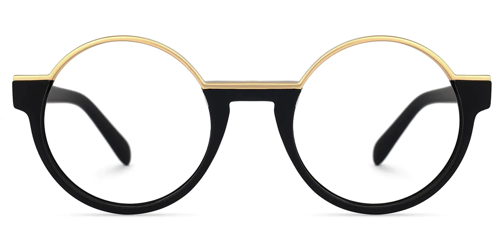 Kelly Eyewear Black and Gold Oval