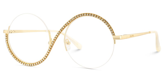 Kelly Eyewear Gold Circle half bling