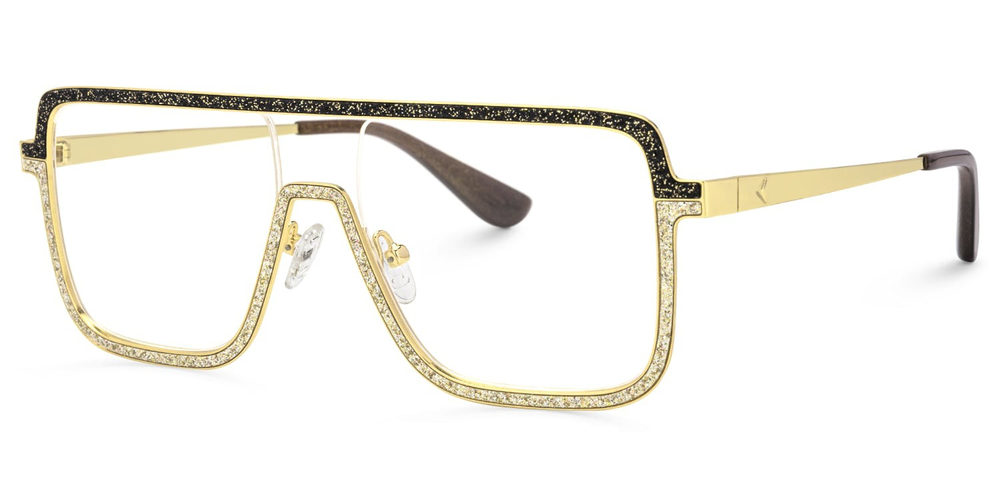 Kelly Eyewear Gold Bling and Black Giltter