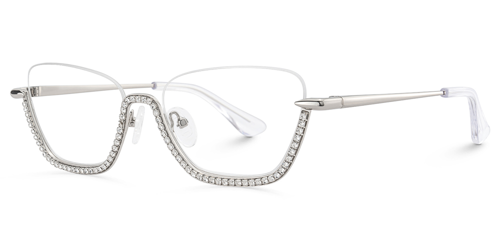 KellyEyewear Cat eye metal  bling Glasses