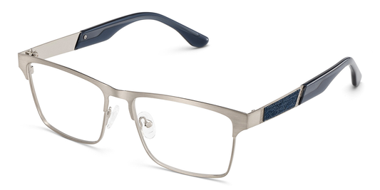 Kelly Eyewear Metal Silver frame and Blue Arms Men Wear