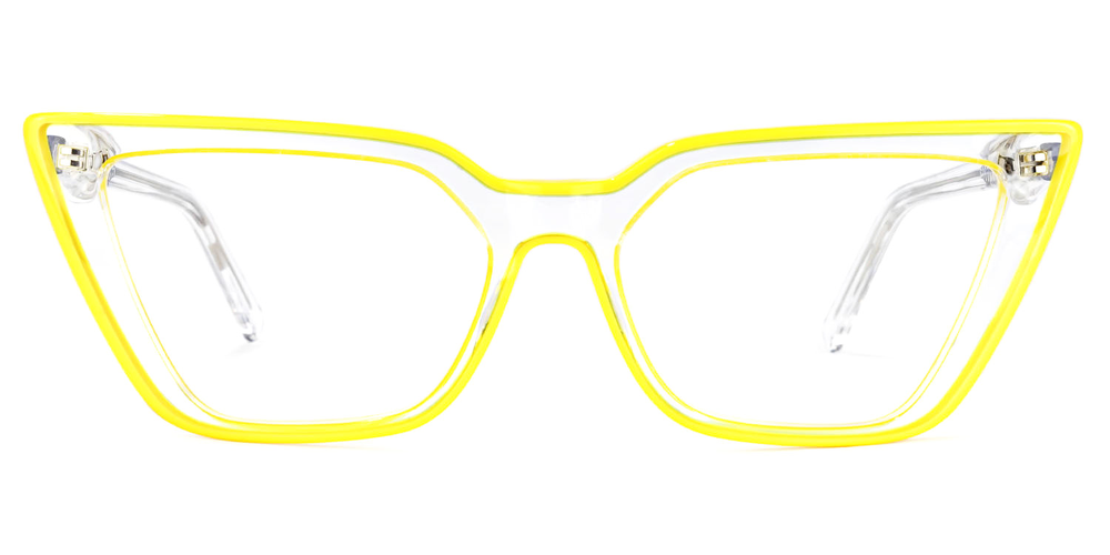 Kelly Eyewear Yellow and Clear Cat Eye