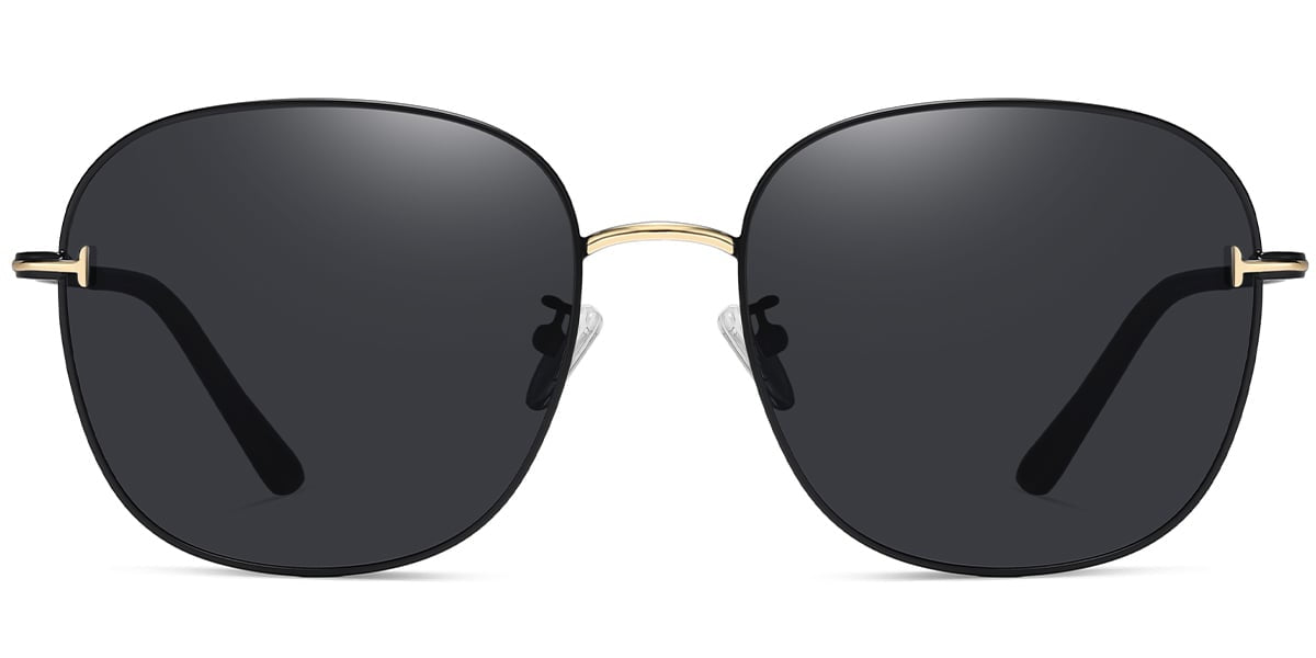 Black/Gold dark grey polarized Sunglasses