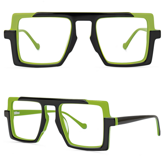 Green and Black Aviator Men