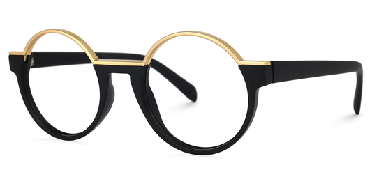 Kelly Eyewear Black and Gold Oval