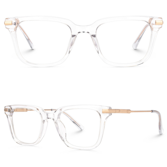 Kelly Eyewear Clear and gold Square