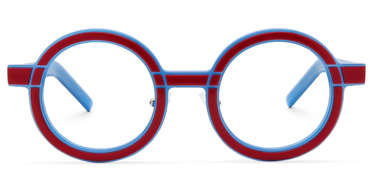 Kelly Eyewear Blue and Red Oval