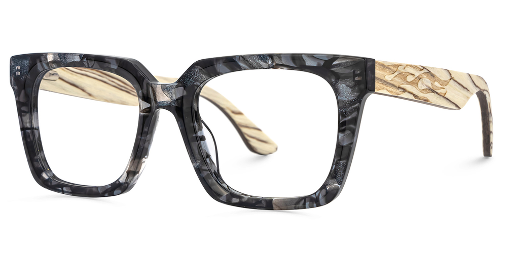 KellyEyewear men Square Two-Tone mixed Glasses