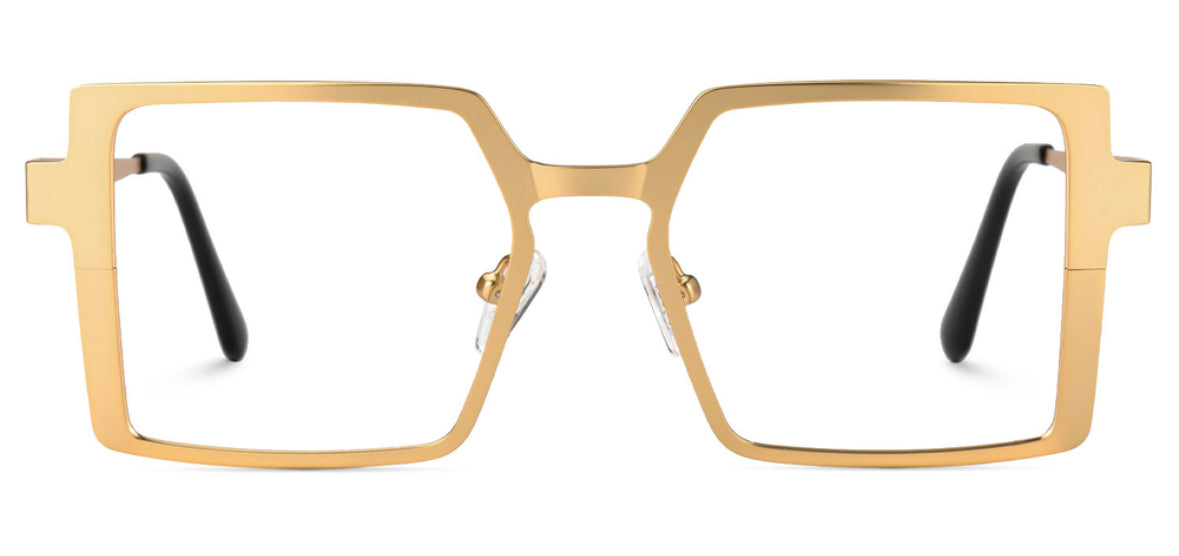 Kelly Eyewear Gold Square Metal Frames