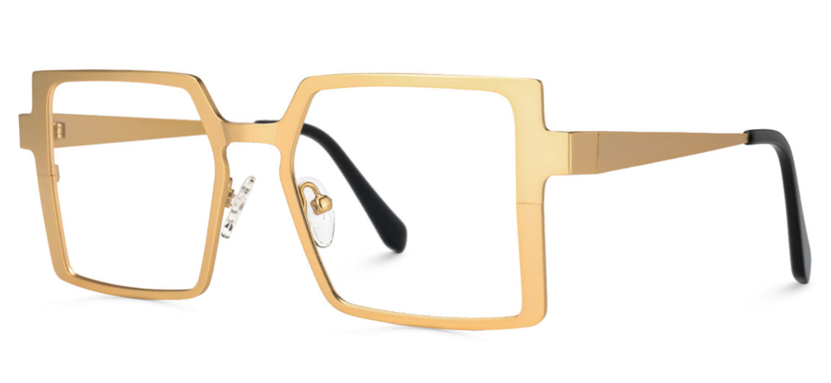 Kelly Eyewear Gold Square Metal Frames