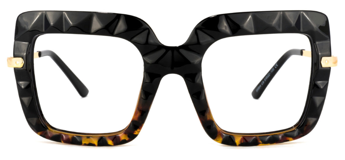 Kelly Eyewear Black/Tortoiseshell Square Plastic Frames