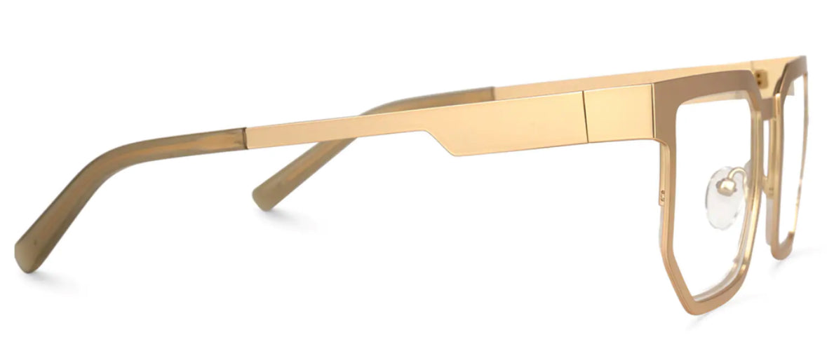 Kelly Eyewear Gold Rectangle Metal Frames